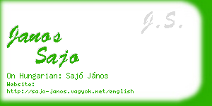 janos sajo business card