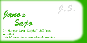 janos sajo business card